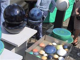 Unique and original hand-crafted ornaments on sale in the market at Landsgemeindeplatz, Zug, 31.5 miles into the ride